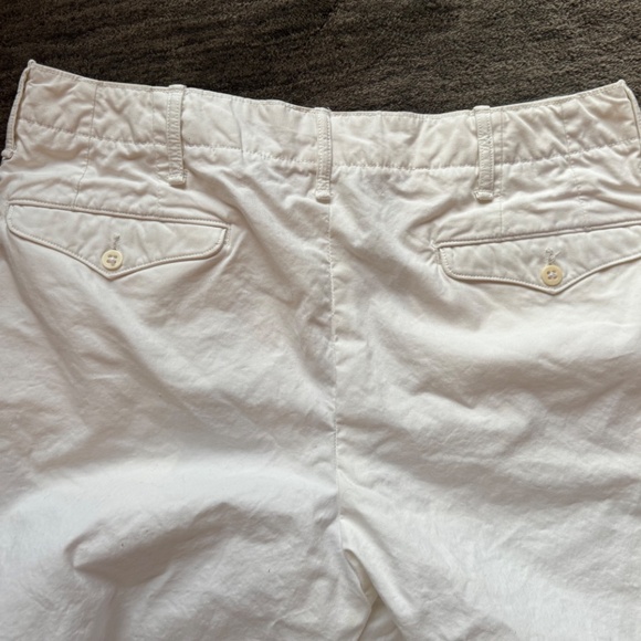 Ralph Lauren Double RL Ivory Flat Front Men Shorts - Picture 3 of 8